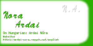 nora ardai business card