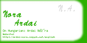 nora ardai business card